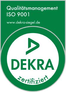 DEKRA-Siegel: Qualitätsmanagement ISO 9001 zertifiziert